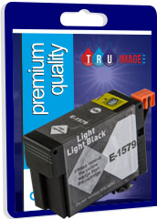 Tru Image Compatible High Capacity Pigment Light Light Black XL Ink Cartridge for Epson T1579 - 29.5ml (E-1579)