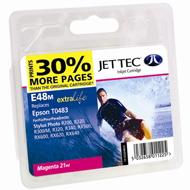 Jet Tec (Made in the UK) E48M Magenta Ink Cartridge for T048340, 13ml (E48M)