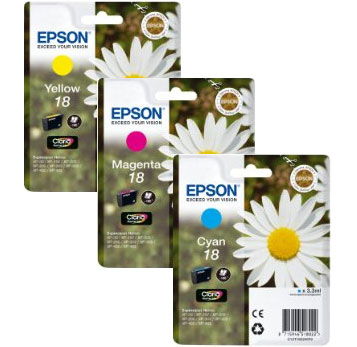 Epson 18 Multipack of 3 Daisy Inks (Epson 18 Multipack)