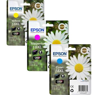 Epson 18XL Multipack of 3 Daisy Inks (Epson 18XL Multipack)