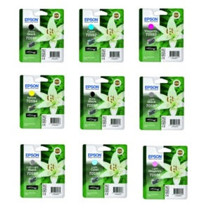 Epson Photo R2400 Set of 9 Lily Ink Cartridges (Epson R2400 Multipack)