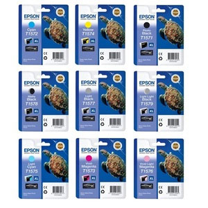 Epson Photo R3000 Set of 9 Turtle Ink Cartridges (Epson R3000 Multipack)