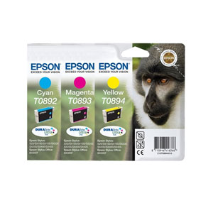 Epson T089 Multipack of 3 Monkey Inks (Epson T089 Multipack)