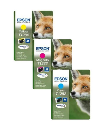 Epson T128 Multipack of 3 Fox Inks (Epson T128 Multipack)