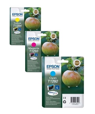 Epson T129 Multipack of 3 Apple Inks (Epson T129 Multipack)