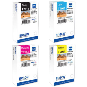 Epson T701 Multipack -  Set of 4 Extra High Capacity CMYK Cartridges (Epson T701 Multipack)