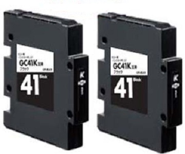 Ricoh GC41 Gel Ink Twin Pack of 2 Black Cartridges (GC41 Twin Black)