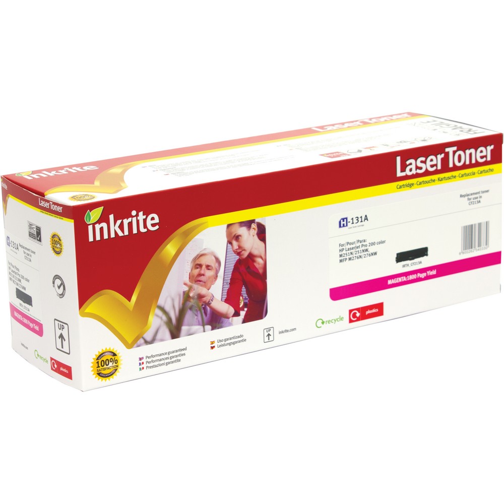 Inkrite Premium Compatible Magenta for HP CF213A (131A) Laser Cartridge, 1.6K Page Yield