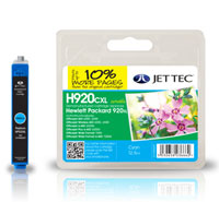 Jet Tec Replacement for HP 920XL Cyan Ink Cartridge (Alternative CD972AE)