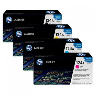 HP Quad Pack of 124A CMYK Toner Cartridge (HP Q6000 Multipack)