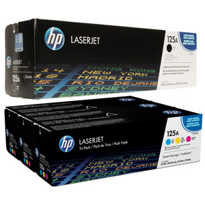 Multipack of HP 125A CMYK Toner Bundle - CB540 Series (HP 125A Bundle)