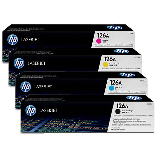 HP Quad Pack of 126A CMYK Toner Cartridge (HP 126A Quad Pack)