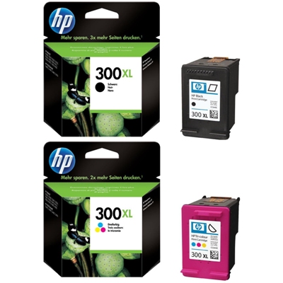HP 300XL Black and Tri-Colour Ink Cartridge Pack (HP 300XL Pack)