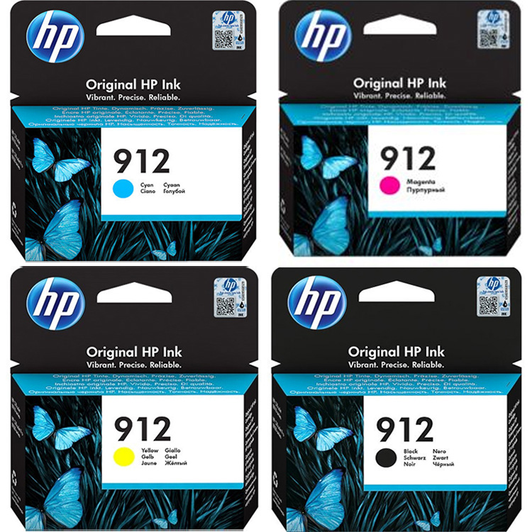 HP 912 Multipack - 4 Ink Cartridges Pack (Black Cyan Magenta Yellow) (HP 912 Multipack)