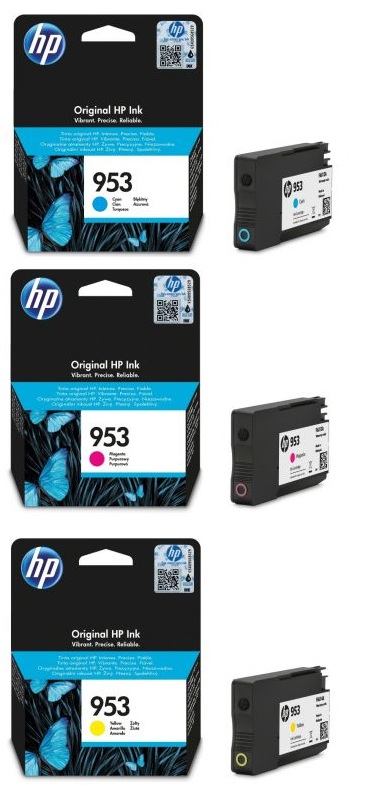 HP 953 Multipack - 3 Ink Cartridges Pack (Cyan Magenta Yellow) (HP 953CMY)