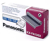 Panasonic Film Ribbon Cartridge, 2 Rolls, 320 Page Yield Each (KX-FA136X)