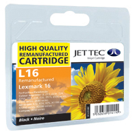 Jet Tec Replacement Black Ink Cartridge (Alternative to Lexmark No 16, 10N0016E)