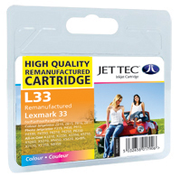 Jet Tec Replacement Colour Ink Cartridge (Alternative to Lexmark No 33, 18CX033E)