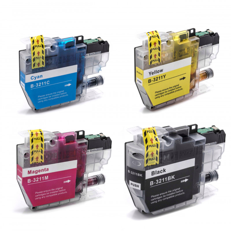 Tru Image Brother LC3211 Multi Pack Ink Cartridge High Capacity Compatible LC3211BK/LC3211C/LC3211M/LC3211Y) (LC3211VALBP-CPT)