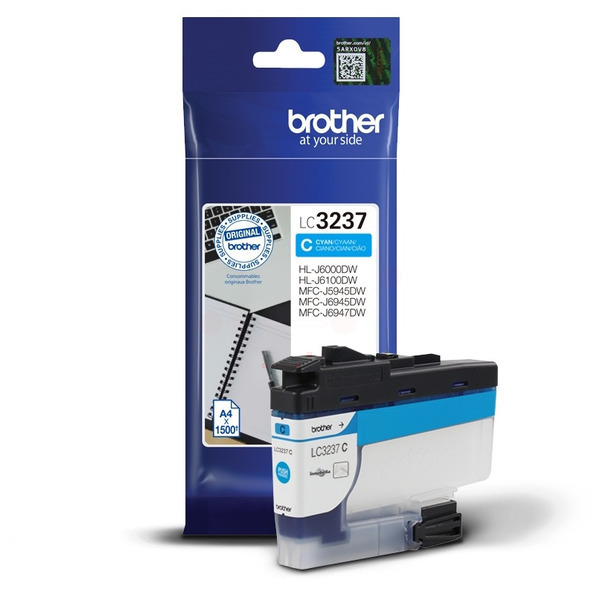 Brother LC3237C Ink Cartridge Cyan, LC-3237C Inkjet Printer Cartridge (LC3237C)