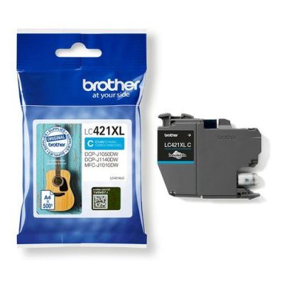 Brother High Capacity Cyan Ink Cartridge, LC-421XLC