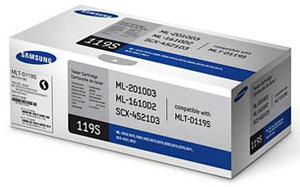 Samsung MLT D119S Toner Cartridge, 2K Page Yield