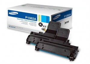 Samsung MLT P1082A Twin Pack Black Toner Cartridges, 1.5K Page Yield Each