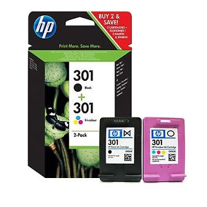 HP 301 Ink Cartridge Black & Colour Multipack N9J72AE