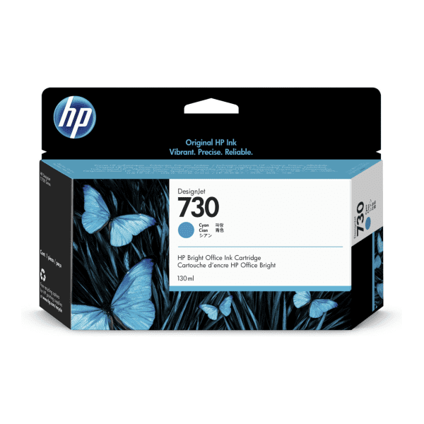 Cyan HP 730 Ink Cartridge - P2V62A (P2V62A)