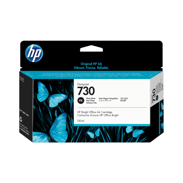 Matte Black HP 730 Ink Cartridge - P2V65A (P2V65A)