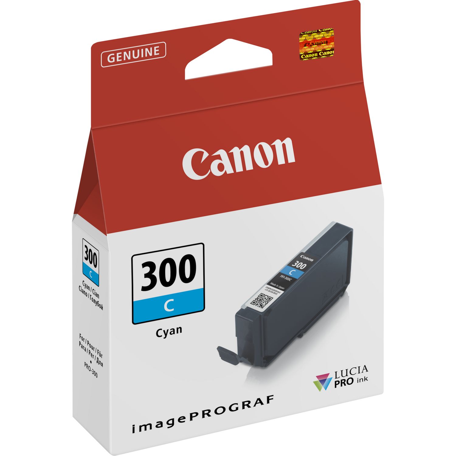 Canon PFI 300C Cyan Ink Cartridge, 4194C001 (PFI-300C)