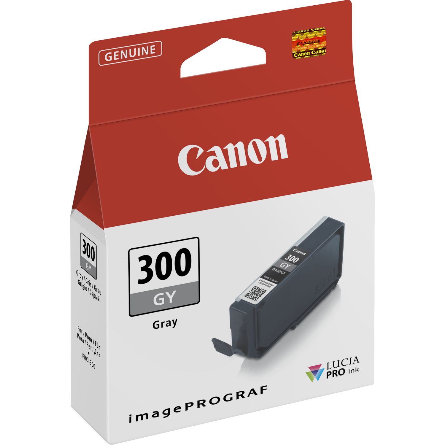 Canon PFI 300G Gray Ink Cartridge, 4200C001