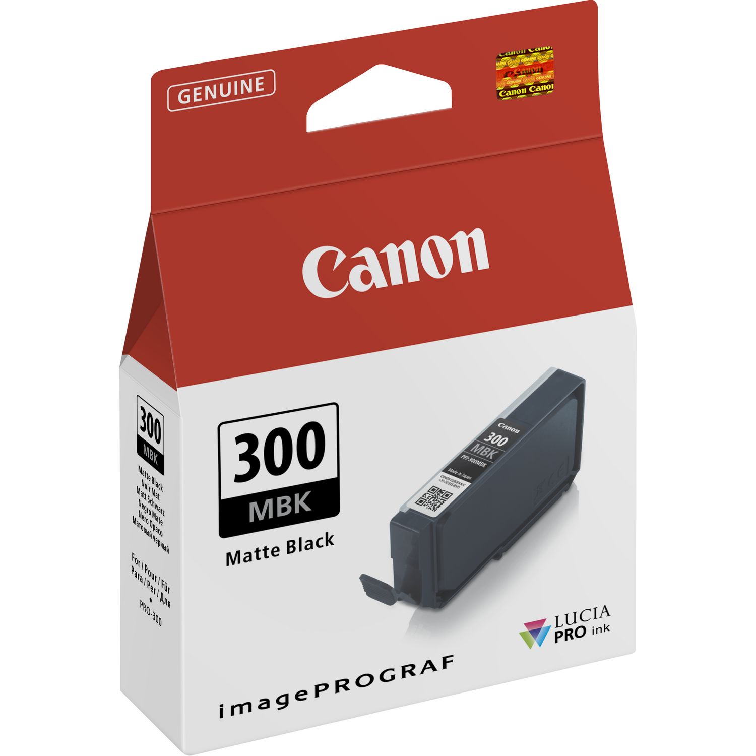 Canon PFI 300MBK Matte Black Ink Cartridge, 4192C001 (PFI-300MBK)