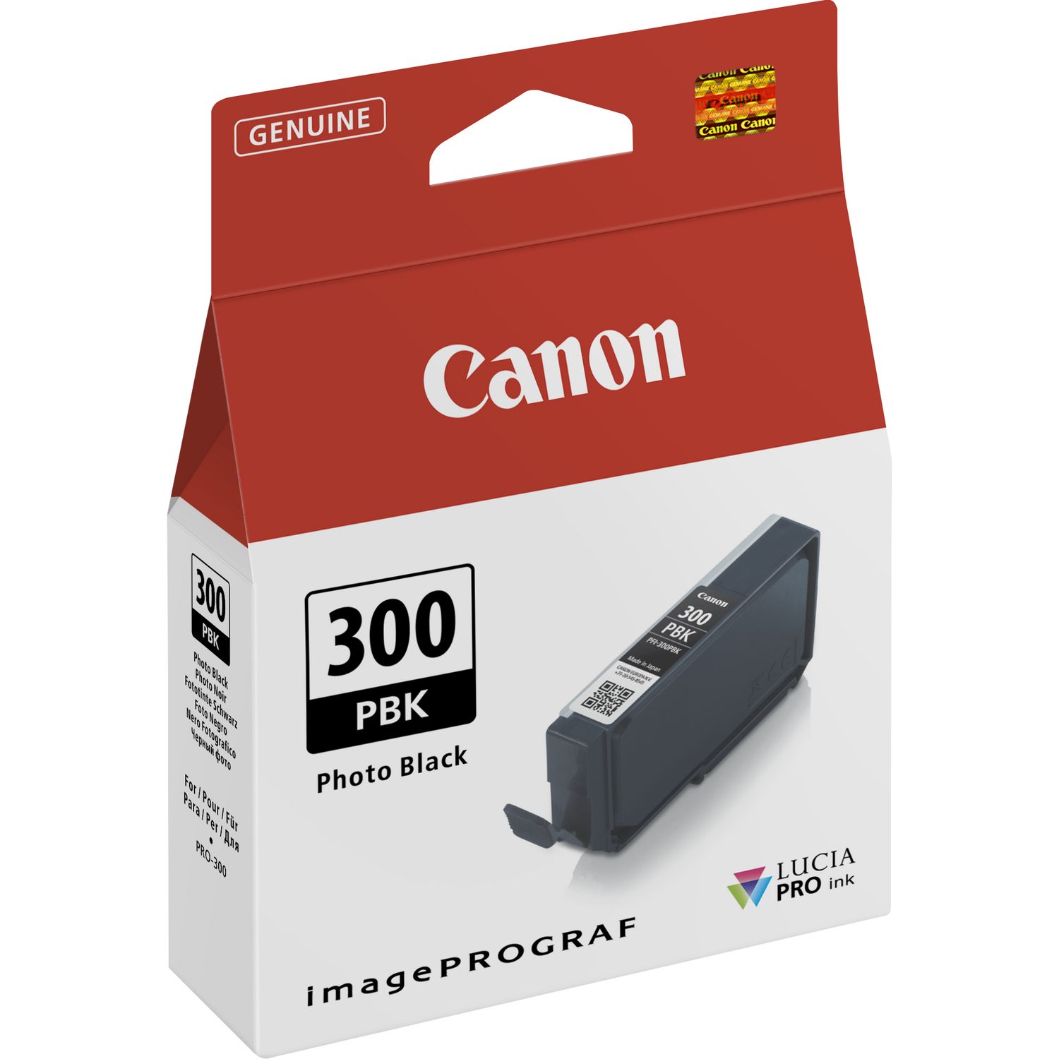 Canon PFI 300PBK Photo Black Ink Cartridge, 4193C001 (PFI-300PBK)