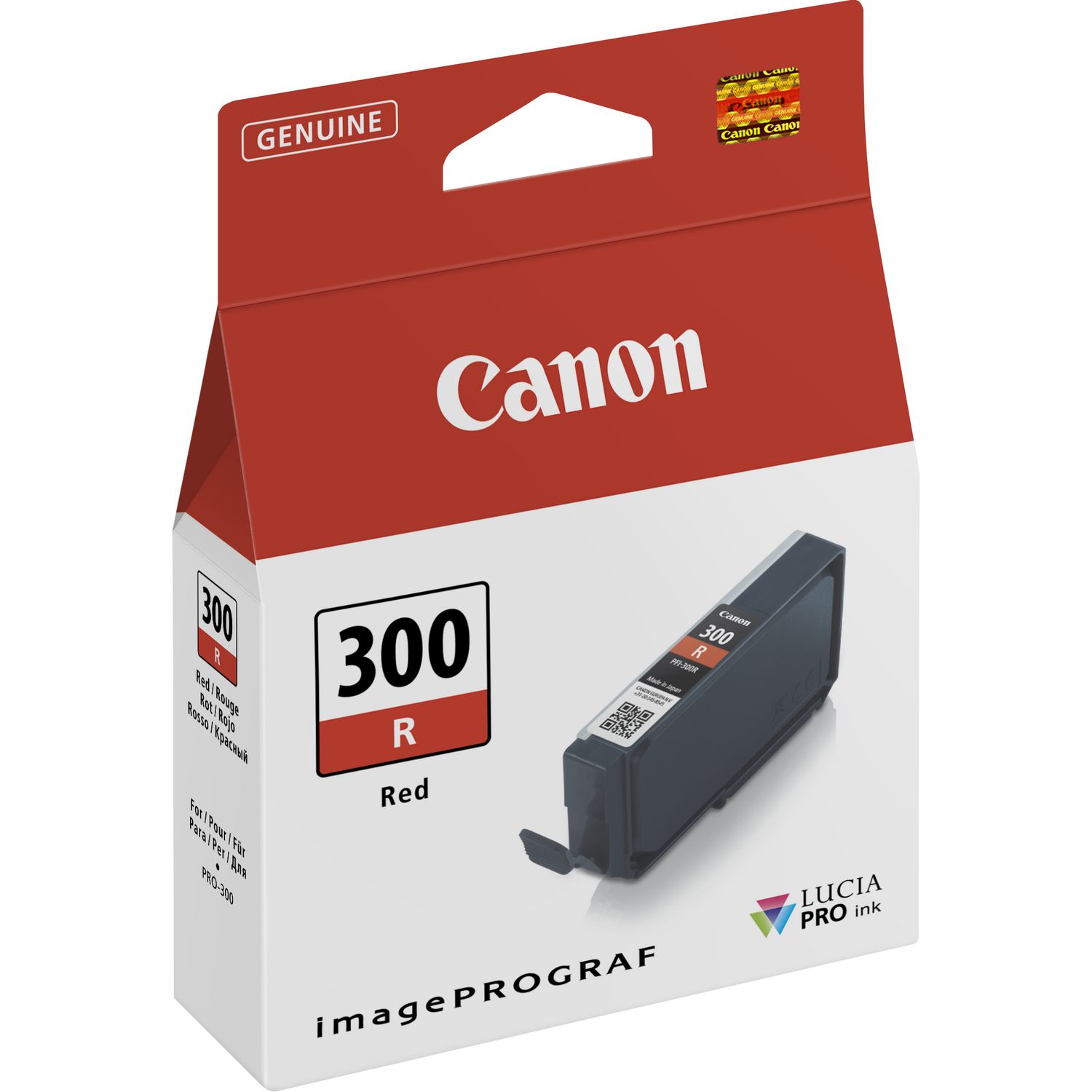 Canon PFI 300R Red Ink Cartridge, 4199C001 (PFI-300R)