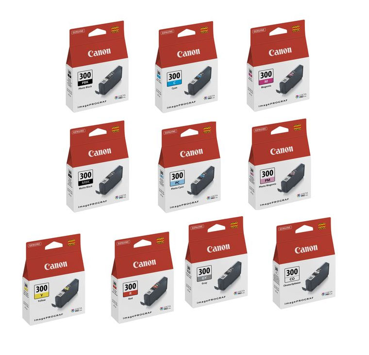 Canon PFI 300 Multipack of 10 Ink Cartridges (PFI-300 Multipack)