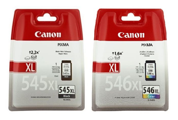 Canon PG545XL CL546XL High Capacity Black and Color Ink Cartridges (PG545XL-CL546XL)