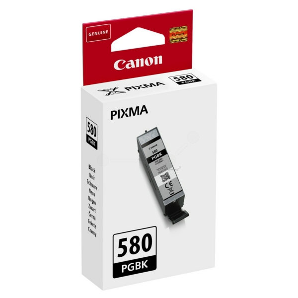 Black Ink Cartridge Canon PGI-580 PGBK, 11.2ml (PGI-580)