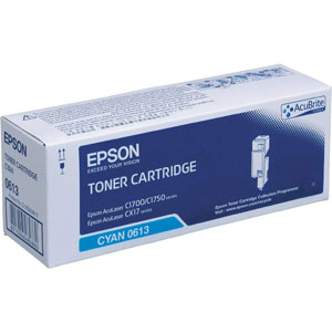 Epson High Capacity C13S050613 Cyan Toner Cartridge, 1.4K Page Yield (S050613)