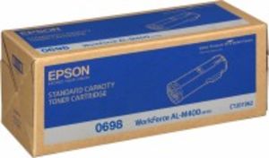 Epson S050698 Black Toner Cartridge, 12K Page Yield