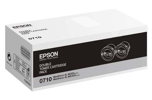 Epson S050710 Toner Cartridge Twin Pack, 5K Page Yield