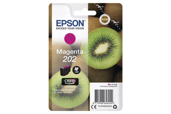 Epson 202 Magenta Ink Cartridge - T02F3 Kiwi Inkjet Printer Cartridge (T02F340)