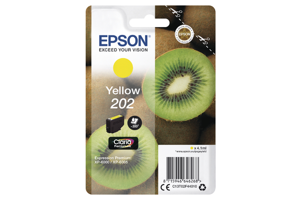 Epson 202 Yellow Ink Cartridge - T02F4 Kiwi Inkjet Printer Cartridge (T02F440)