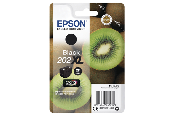 Epson 202XL High Capacity Black Ink Cartridge - T02G1 Kiwi Inkjet Printer Cartridge (T02G140)