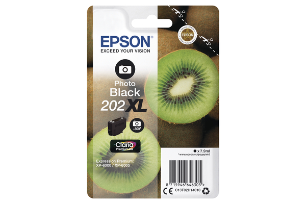 Epson 202XL High Capacity Photo Black Ink Cartridge - T02H1 Kiwi Inkjet Printer Cartridge