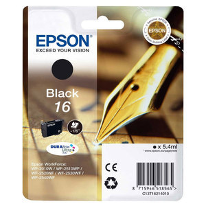 Epson Black Epson 16 Ink Cartridge (T1621) Printer Cartridge
