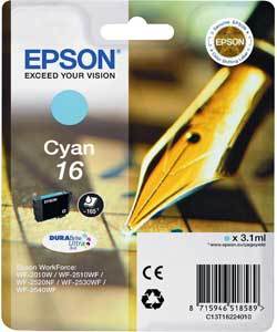 Epson Cyan Epson 16 Ink Cartridge (T1622) Printer Cartridge