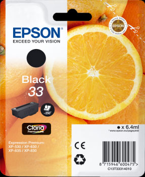 Epson 33 Ink Black C13T333140 Cartridge (T3331)