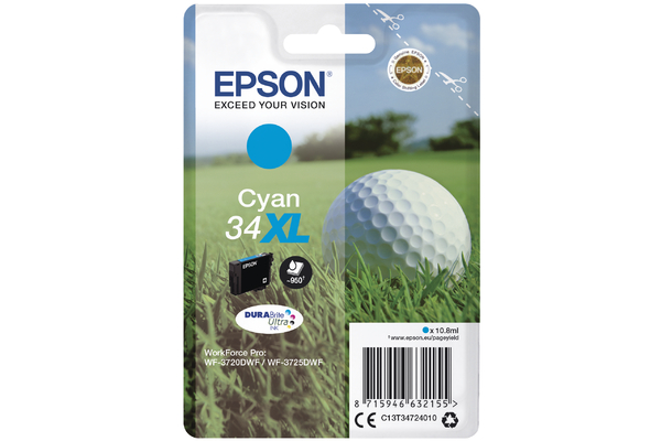 Epson Cyan Epson 34XL Ink Cartridge (T3472) Printer Cartridge