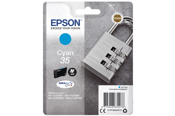Epson 35 Ink Cyan C13T35824010 Cartridge (T3582)